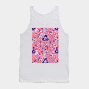 Diseño de flores en tonos morados Tank Top